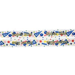 Double Ended Lanyard with 'Super Size' text and colorful design on a white background